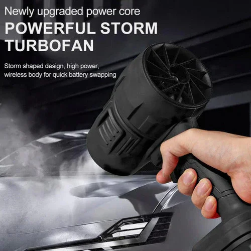 Cordless Blower Portable Handheld Electric Brushless Turbo Jet Fan w/2 Batteries - Image 4
