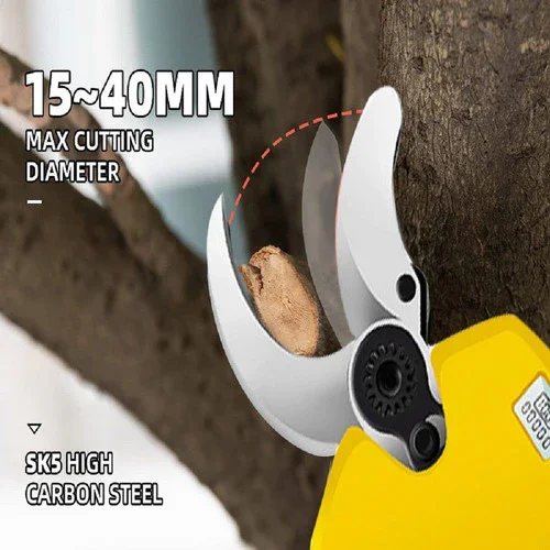 Cordless Brushless 4 Pole Pruning Shear Secateur Bush Cutter yellow - Image 8