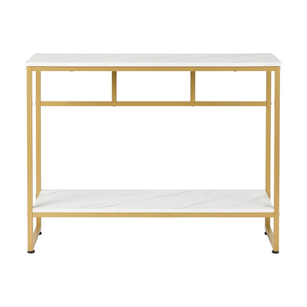 Console Table Hallway Marble Effect Metal Table Display WH&GD - Image 10