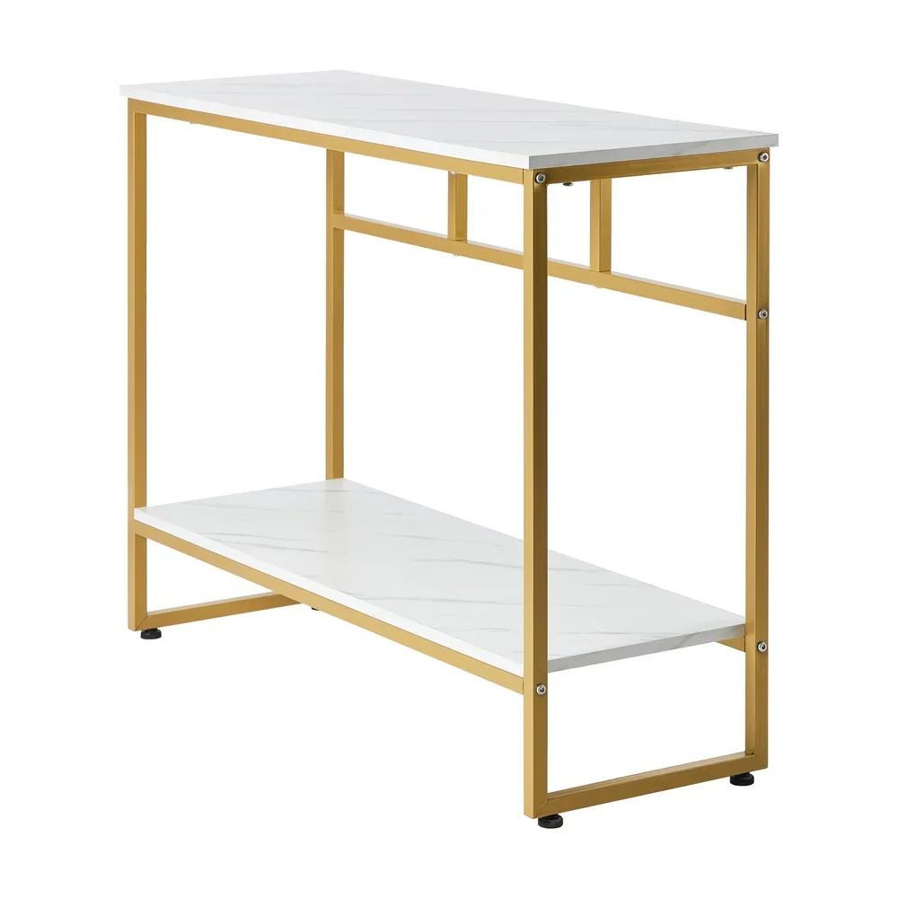 Console Table Hallway Marble Effect Metal Table Display WH&GD - Image 4