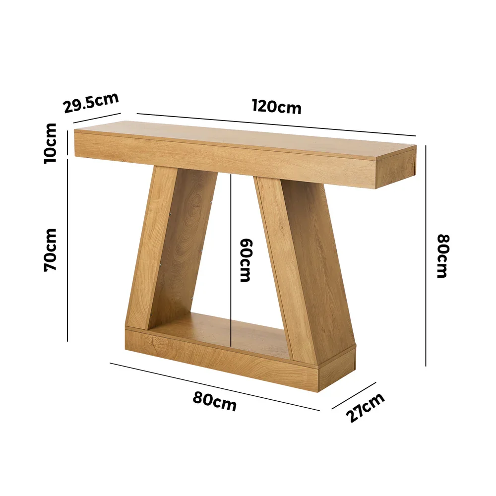Console Table Hallway Narrow Table Entryway Display Shelf - Image 6