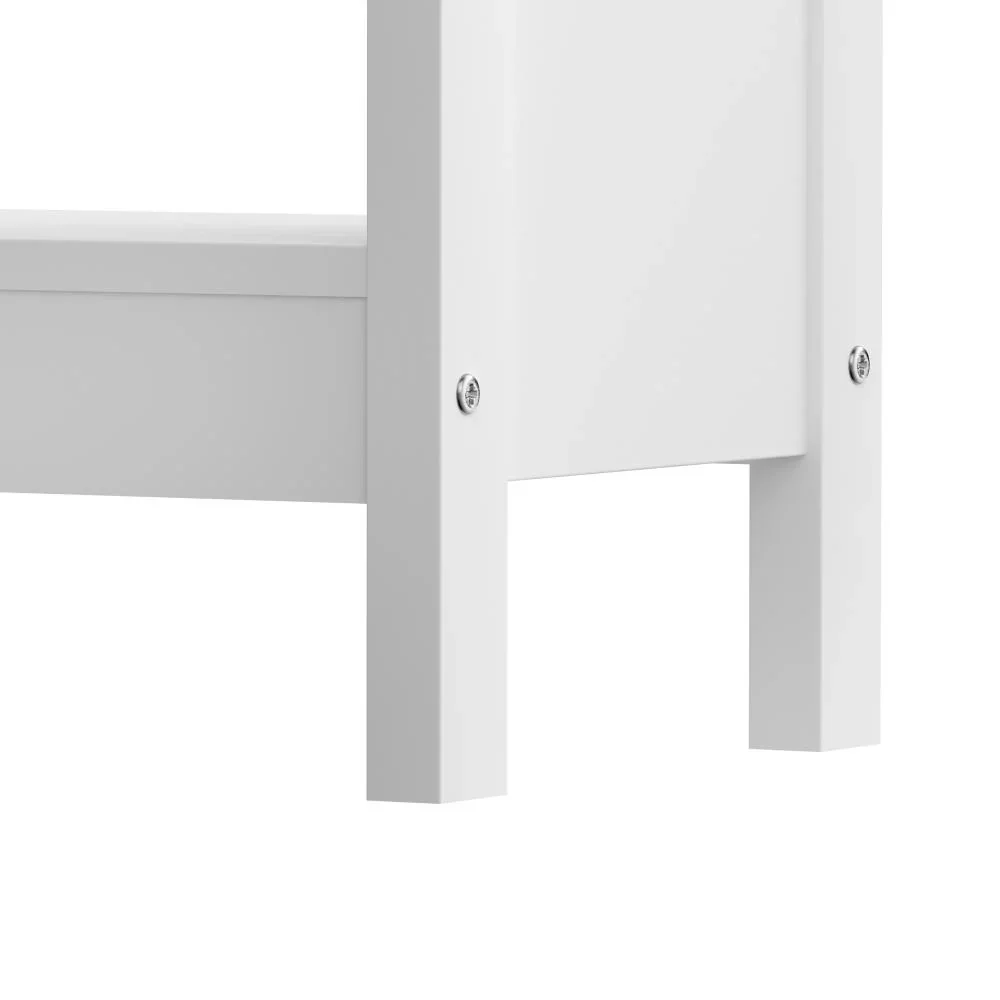 3-Tier Console Table Open Shelf Wooden White - Image 4