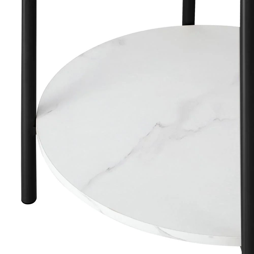 Coffee Table Round Dual-Tier Marble - Image 5