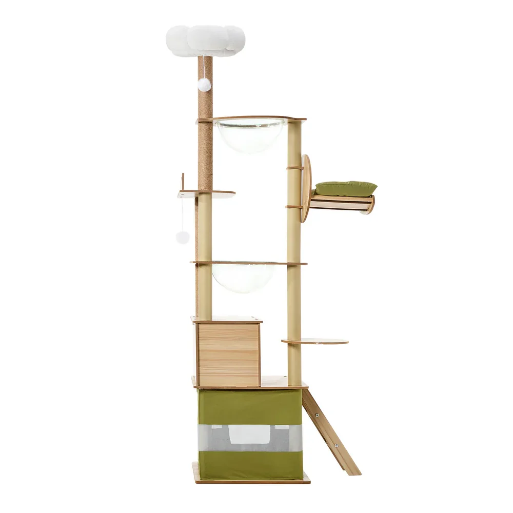 Cat Tree Tower Scratching Post 196cm Condo House Bed Furniture - Image 2