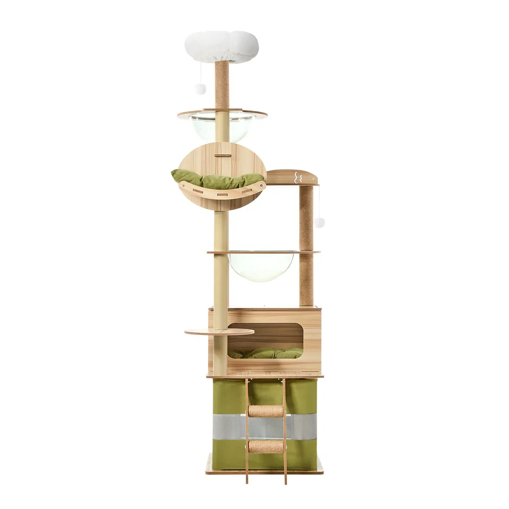 Cat Tree Tower Scratching Post 196cm Condo House Bed Furniture - Image 7