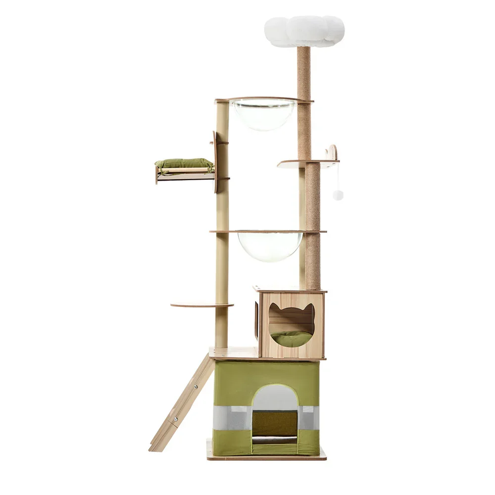 Cat Tree Tower Scratching Post 196cm Condo House Bed Furniture - Image 8