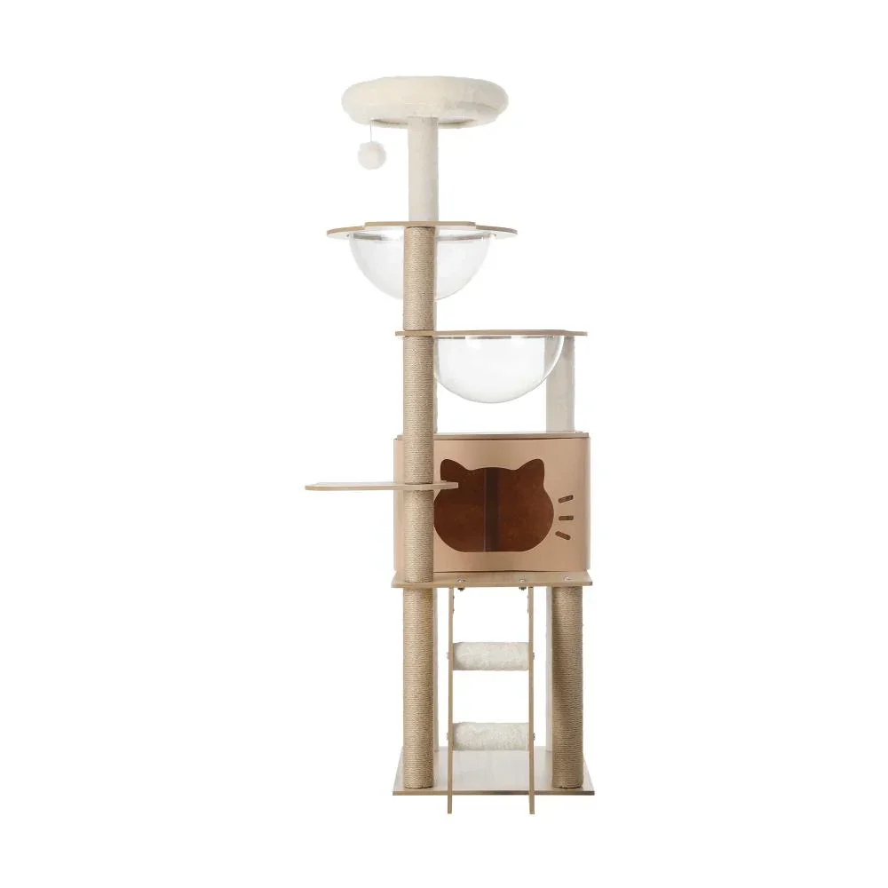 Cat Tree Wood Scratcher Condo Detachable House - Image 6