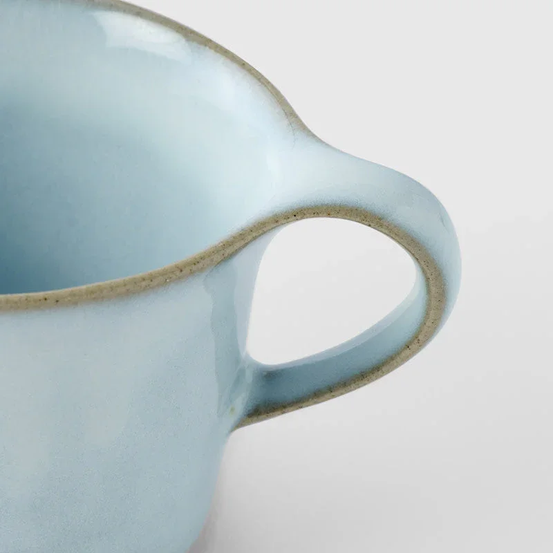 Cup 130ml Swoop Ice Blue Glaze - Image 2