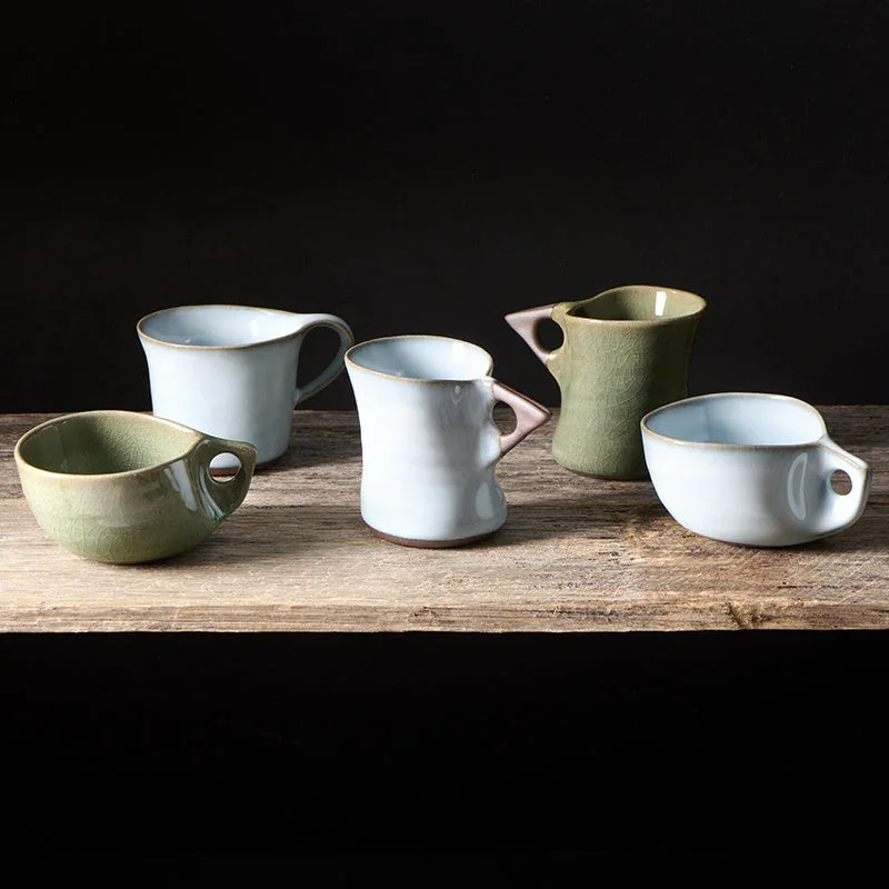 Cup 130ml Swoop Ice Blue Glaze - Image 4