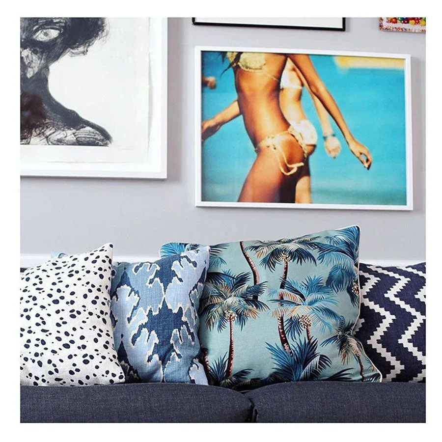 Cushion Cover-With Piping-Palm Trees Lagoon-60cm x 60cm - Image 4