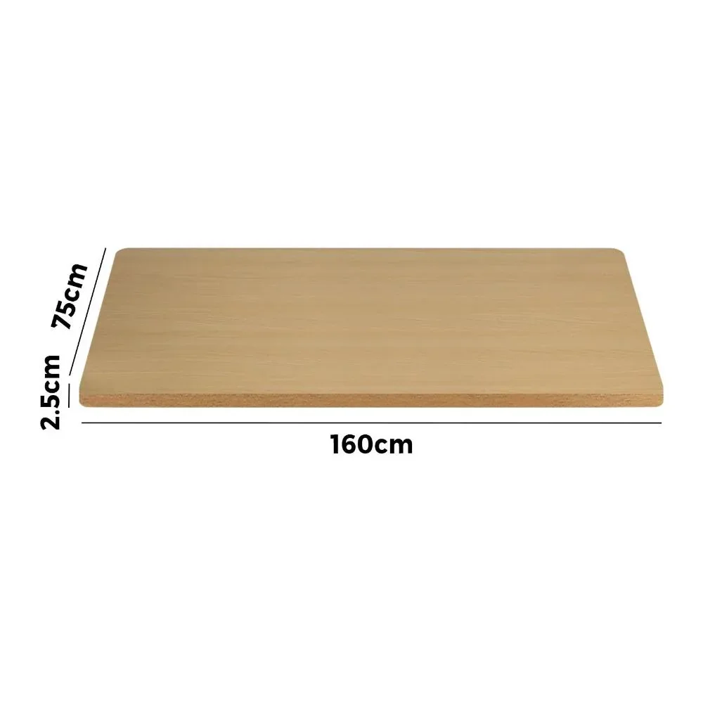 Standing Desk Top with Drilled Hole OAK 160x75cm - Image 7