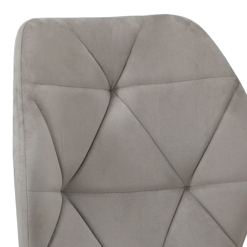 Dining Chairs Set of 2 Velvet Grey - Image 3