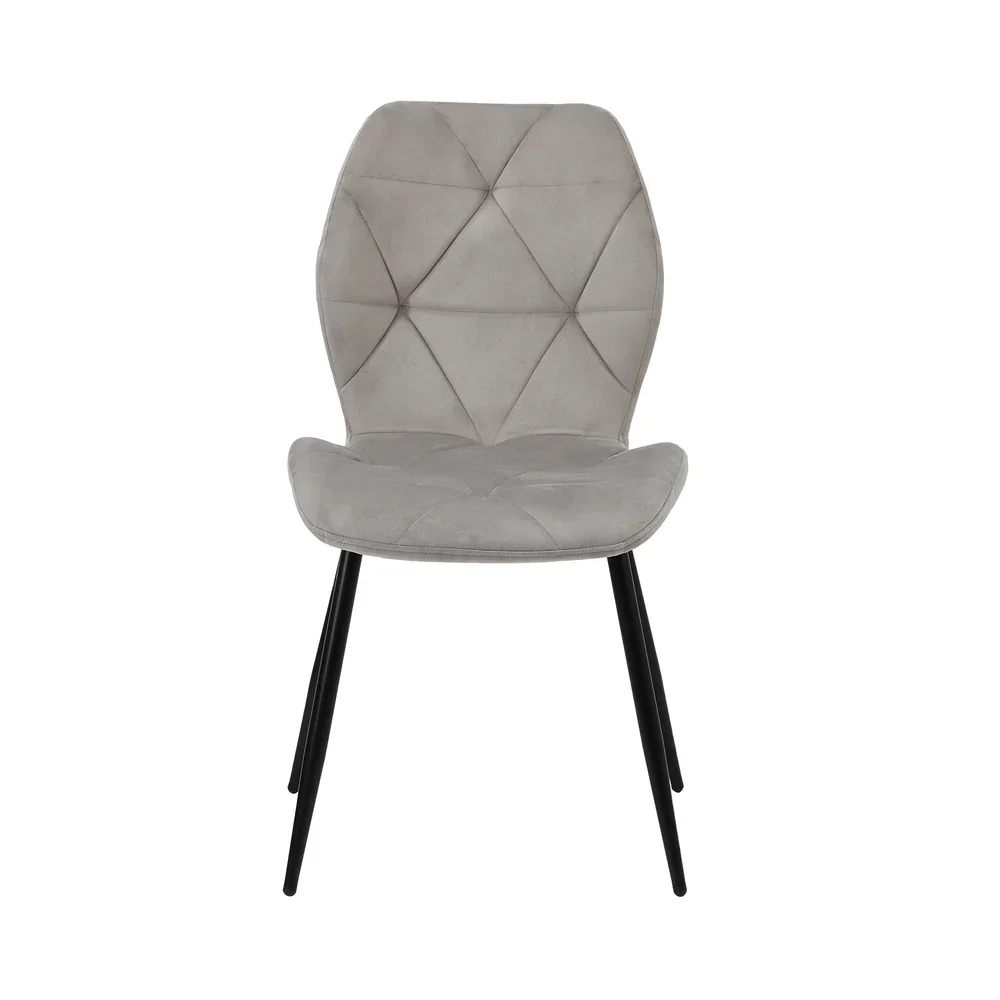 Dining Chairs Set of 2 Velvet Grey - Image 7
