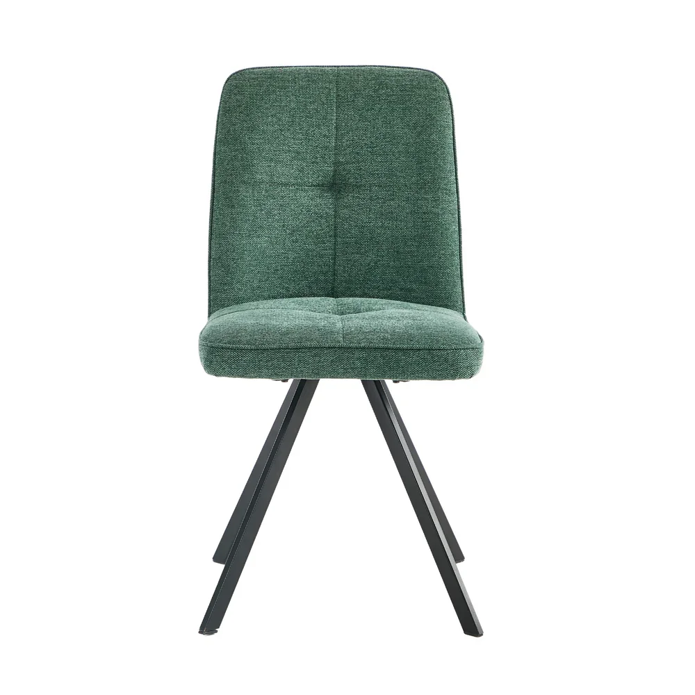 2x Dining Chair Kitchen Seat Linen Fabric Accent Chair Green - Image 14