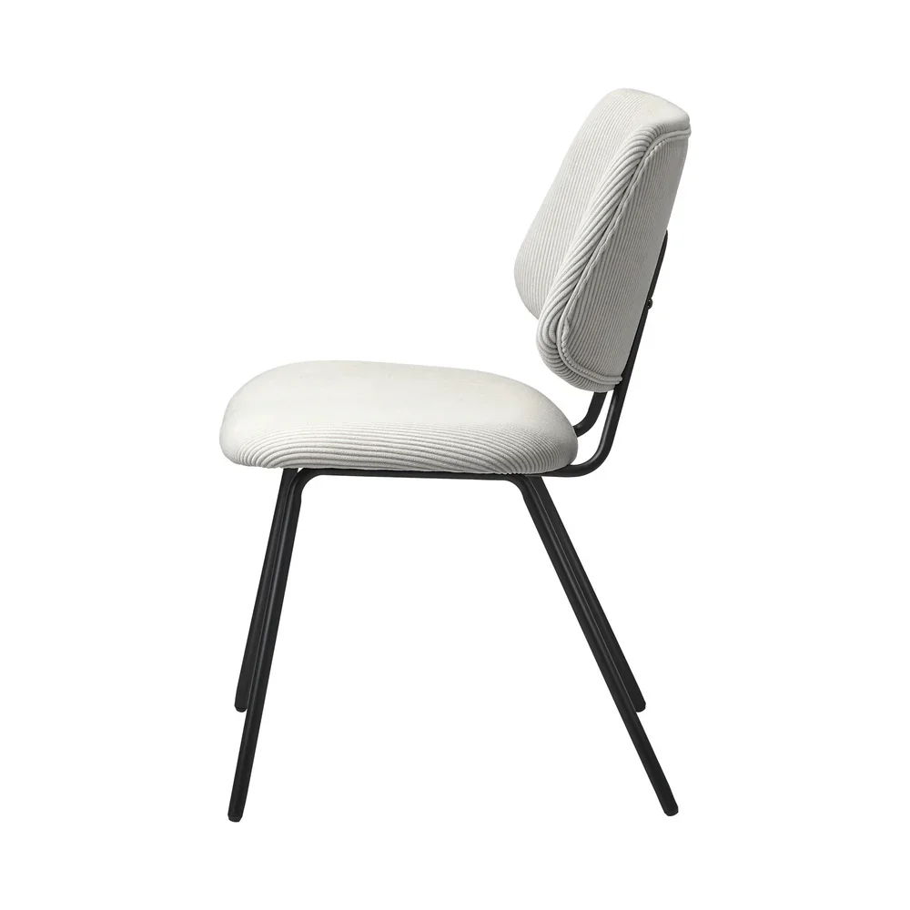 8x Dining Chair Vintage Retro Polyester Padded White - Image 4