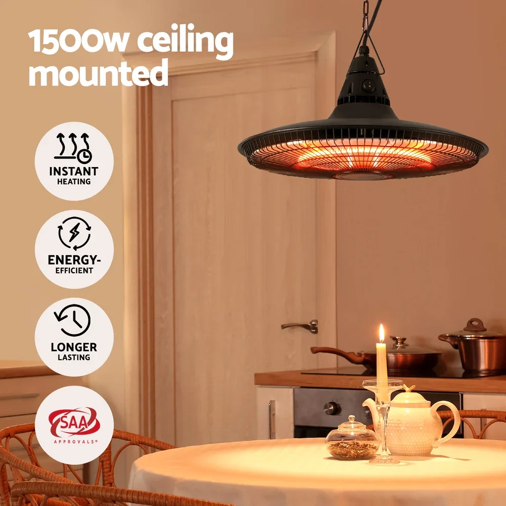 1500W Hanging Electric Patio Heater - Image 5