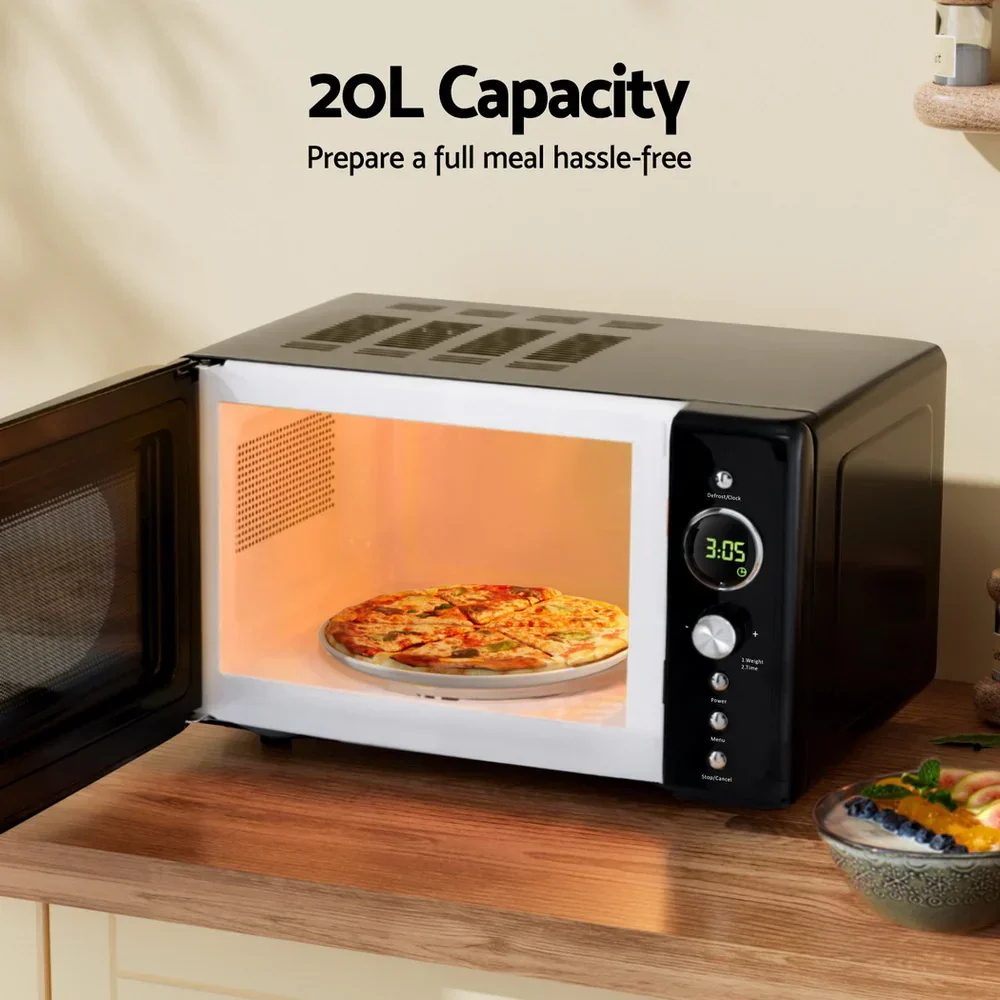 20L Microwave Oven 700W Black - Image 5