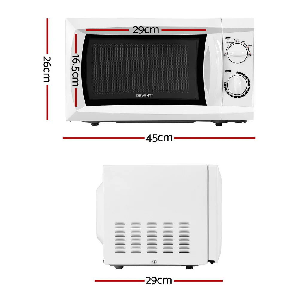 20L Microwave Oven 700W White - Image 3
