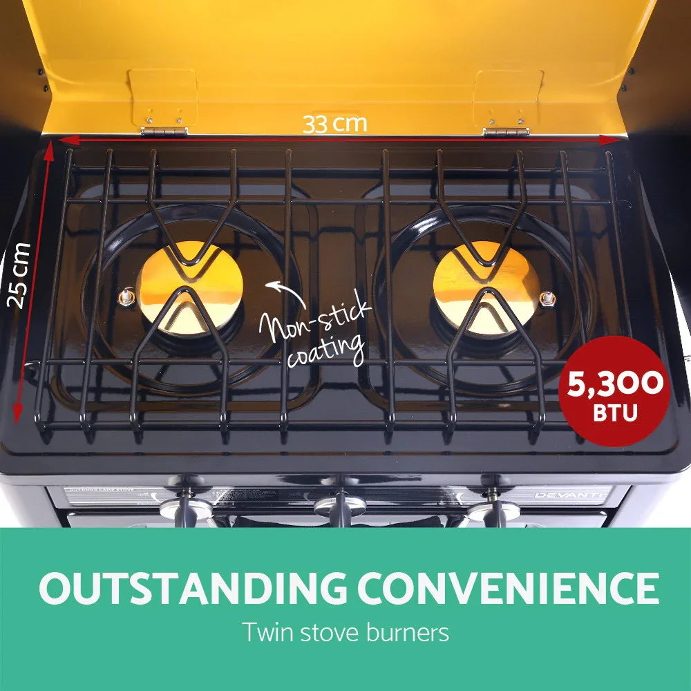 Portable Gas Oven LPG Black - Image 4