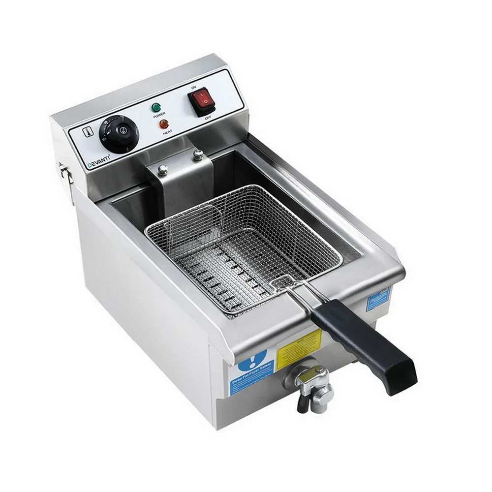 3000W Electric Deep Fryer 10L Stainless Steel Fryer w/ Basket & Lid - Image 2