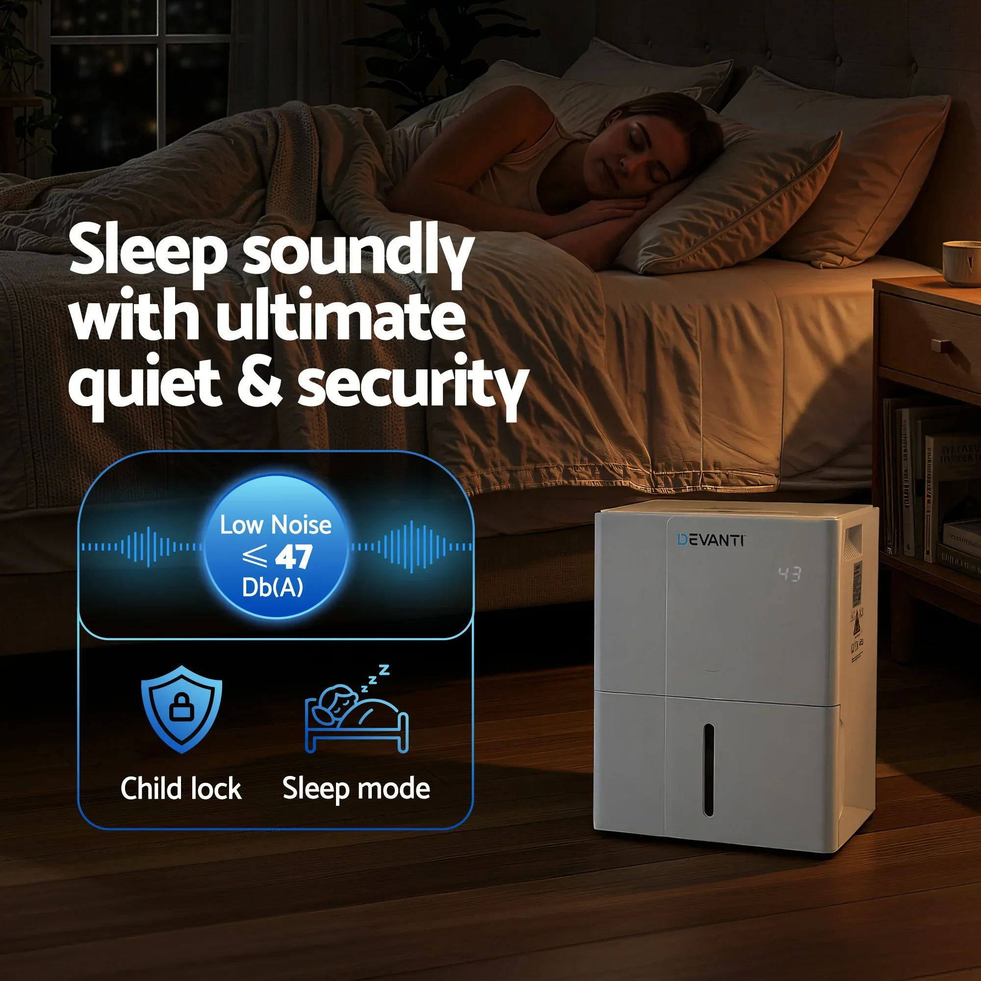 30L/Day Dehumidifier Home Air Dryer Mould Moisture 4.7L Tank - Image 8
