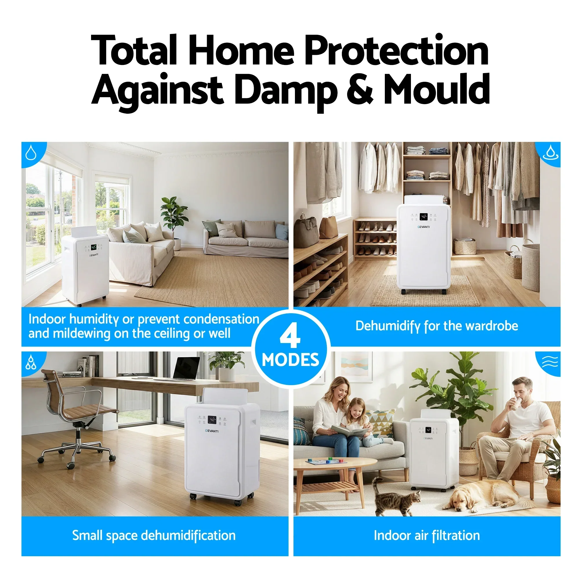 50L/Day Dehumidifier Home Air Dryer Mould Moisture 8.5L Tank - Image 6