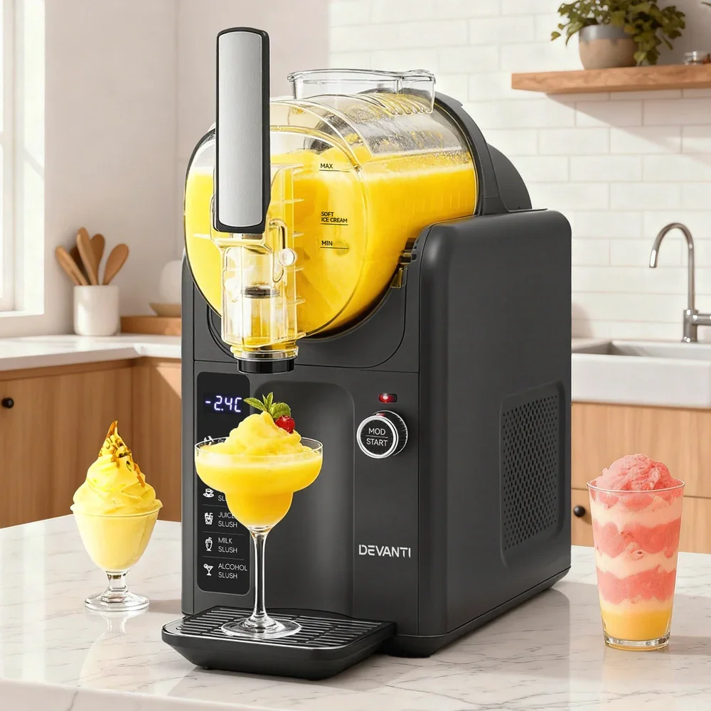 5in1 Slushie Machine Ice Cream Maker 2L Grey - Image 7