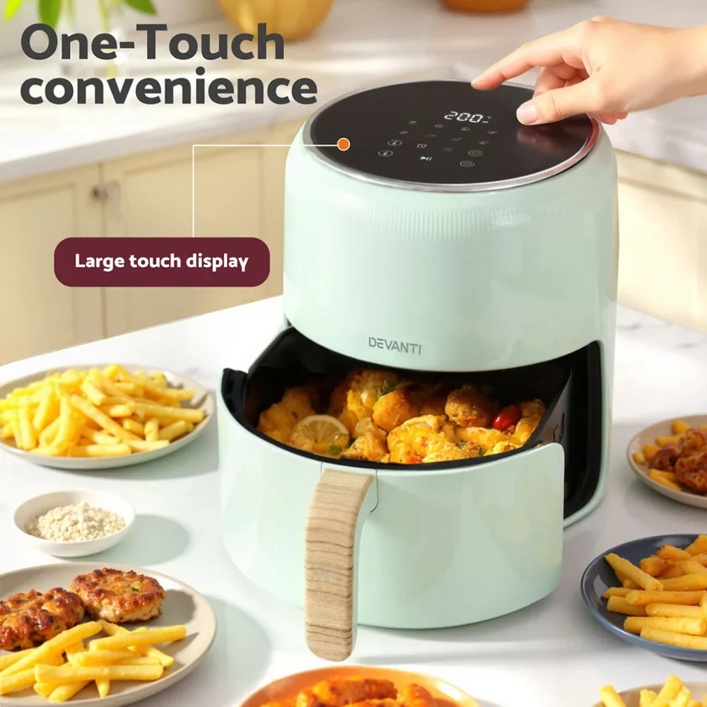 5L Air Fryer Touch Control 1700W Green - Image 4