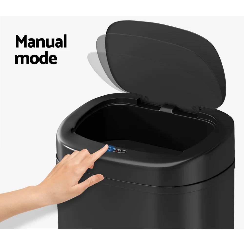 82L Motion Sensor Bin Rubbish Automatic Black - Image 2