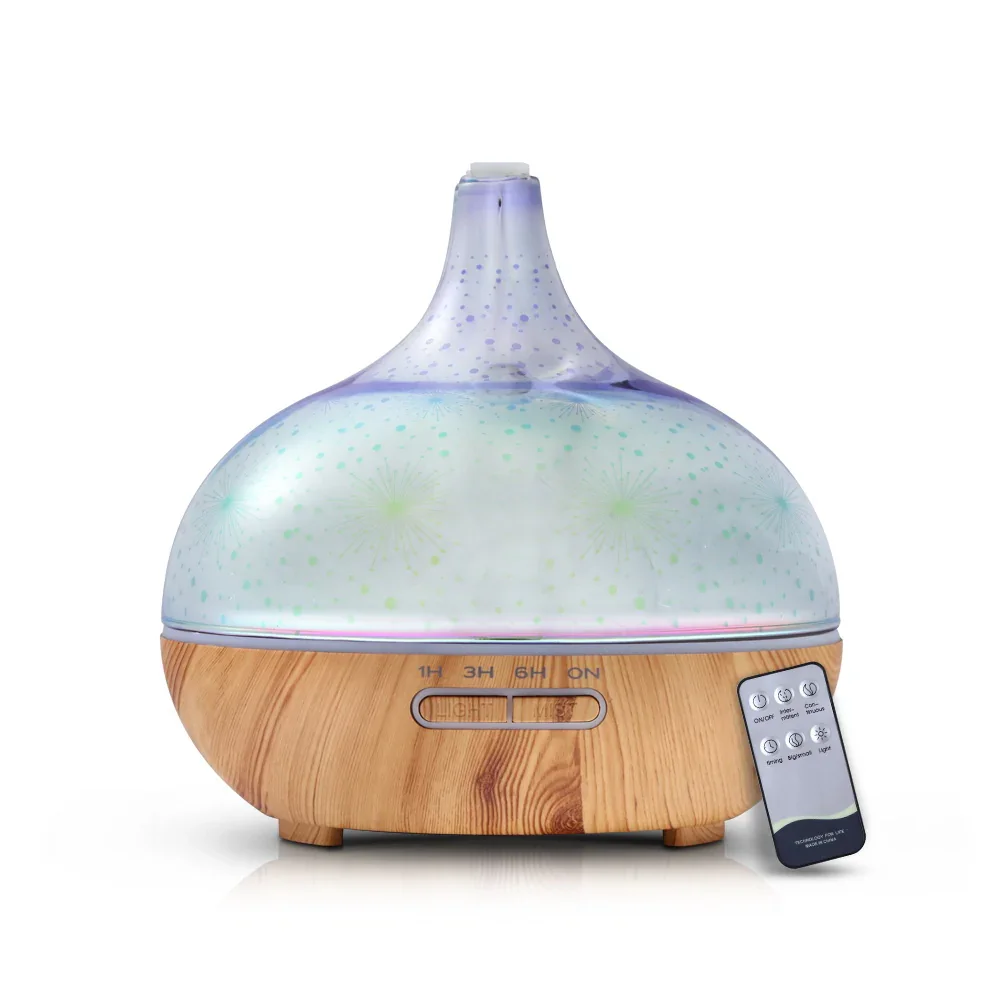 Aroma Diffuser Aromatherapy 3D Glass 400ml - Image 4