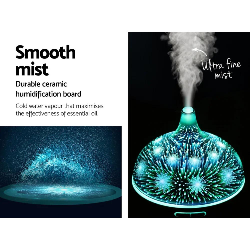 Aroma Diffuser Aromatherapy 3D Glass 400ml - Image 7