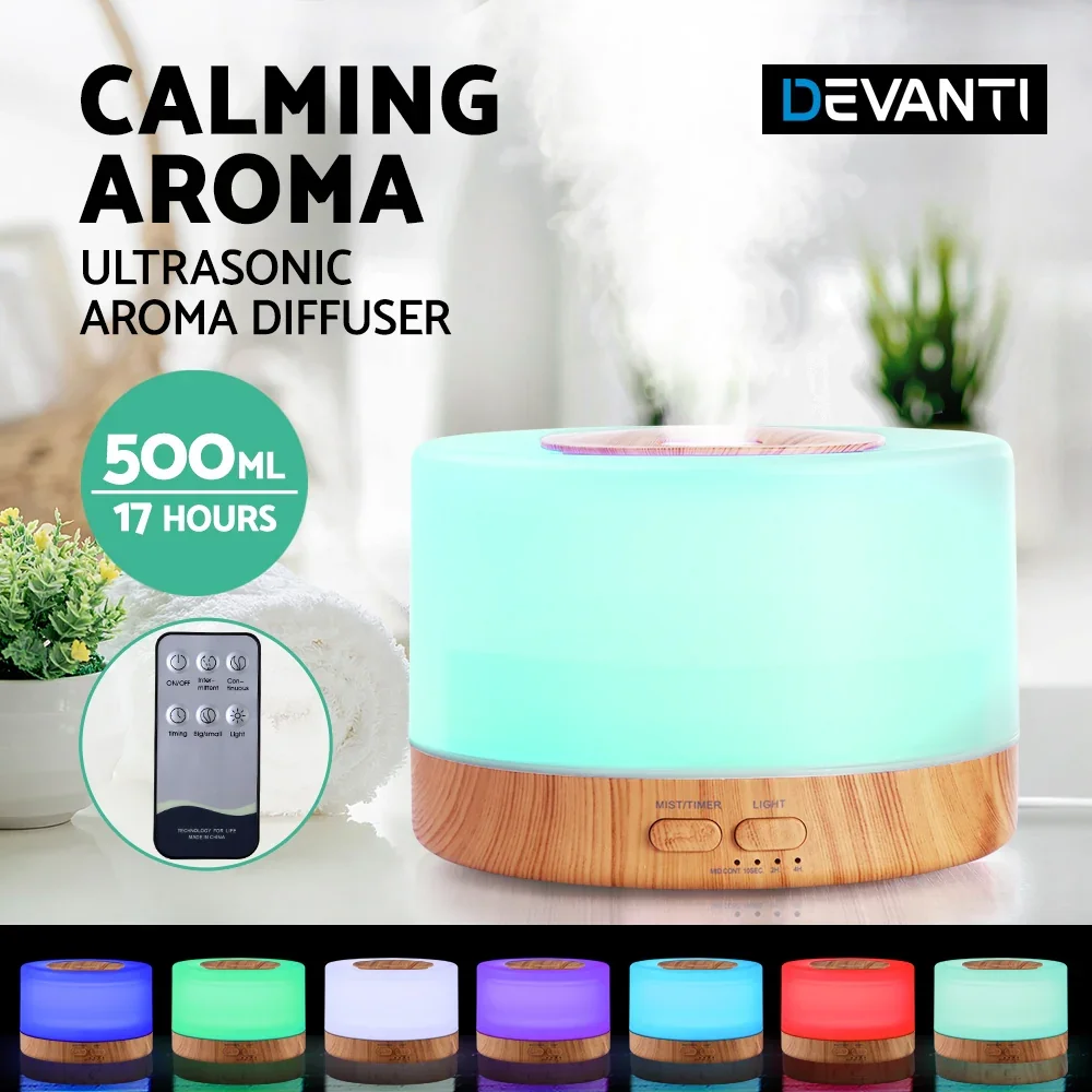 Aroma Diffuser Aromatherapy Light Wood 500ml - Image 4