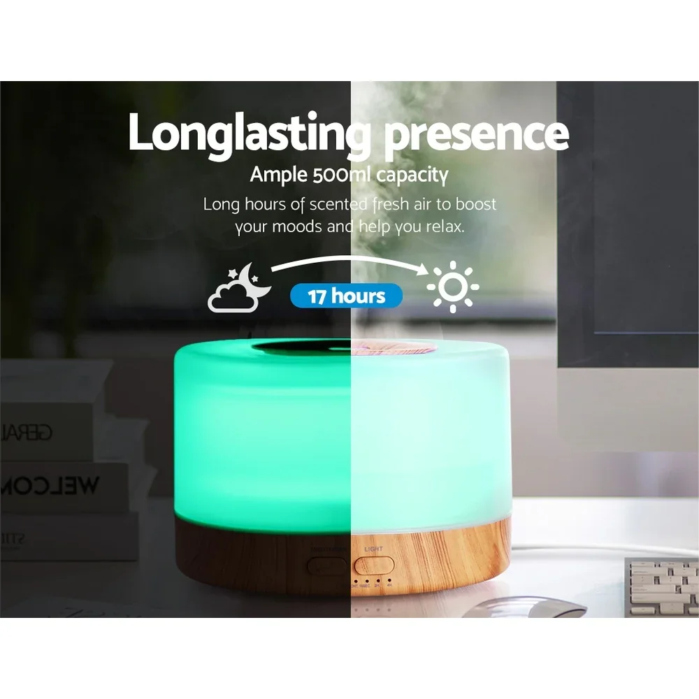Aroma Diffuser Aromatherapy Light Wood 500ml - Image 5
