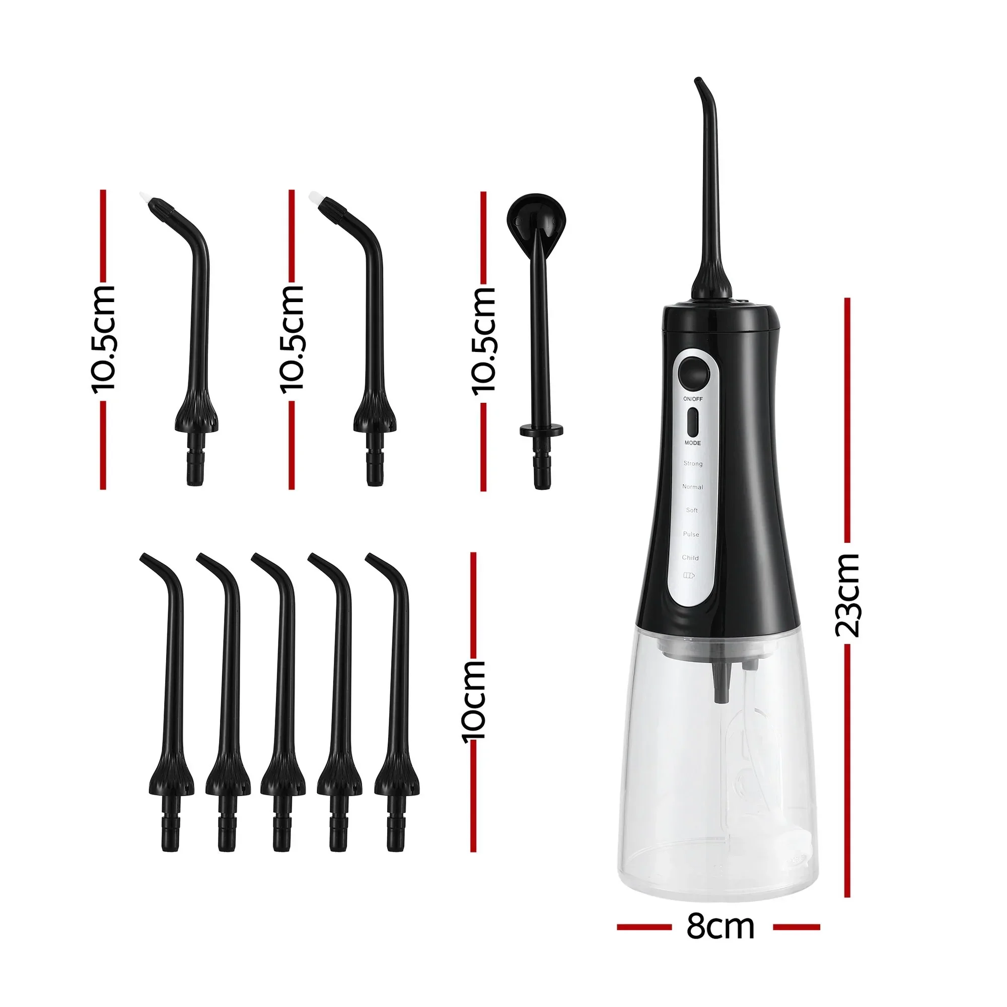 Cordless Water Flosser Dental Oral Irrigator Black - Image 9