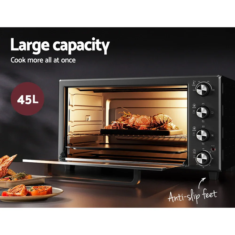 45L Convection Oven Electric Fryer Ovens 1800W - Image 4