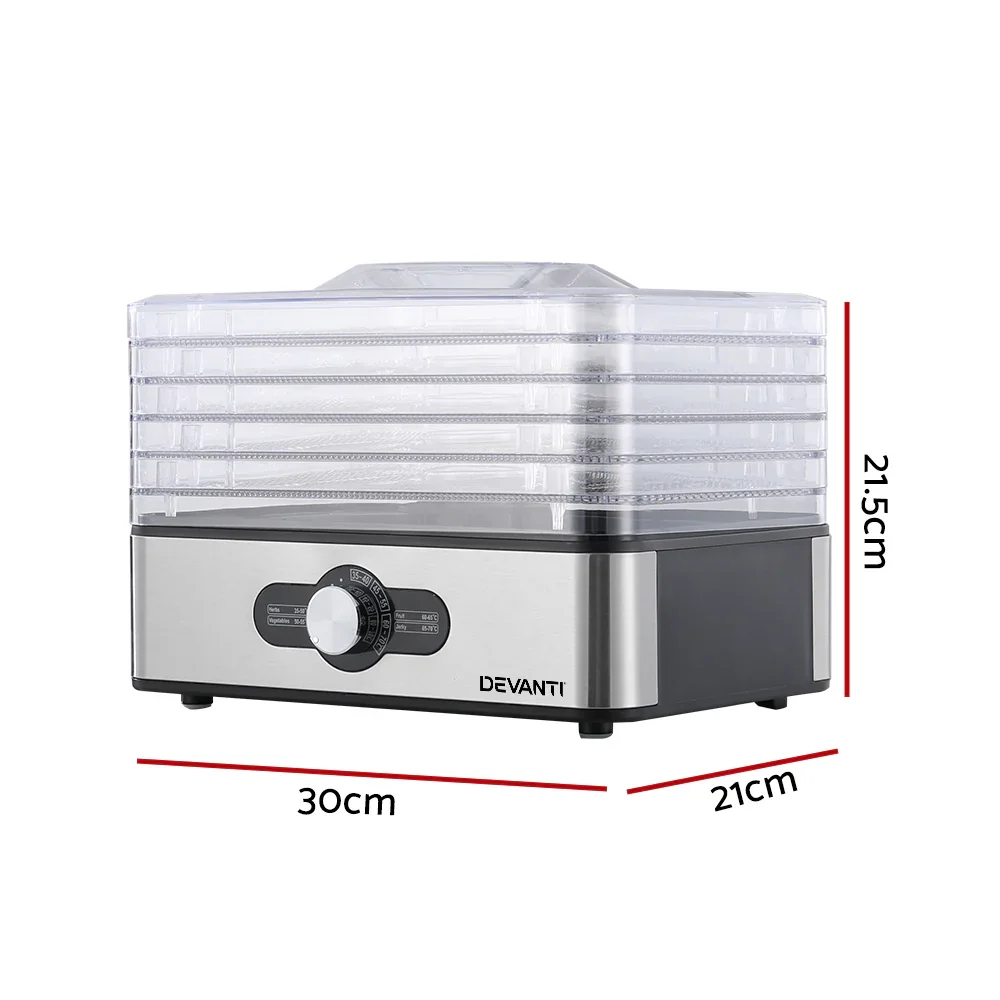 5 Trays Food Dehydrator Stainless Steel Tray - Image 2