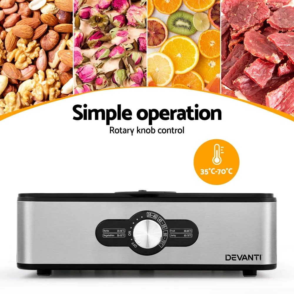 5 Trays Food Dehydrator Stainless Steel Tray - Image 5