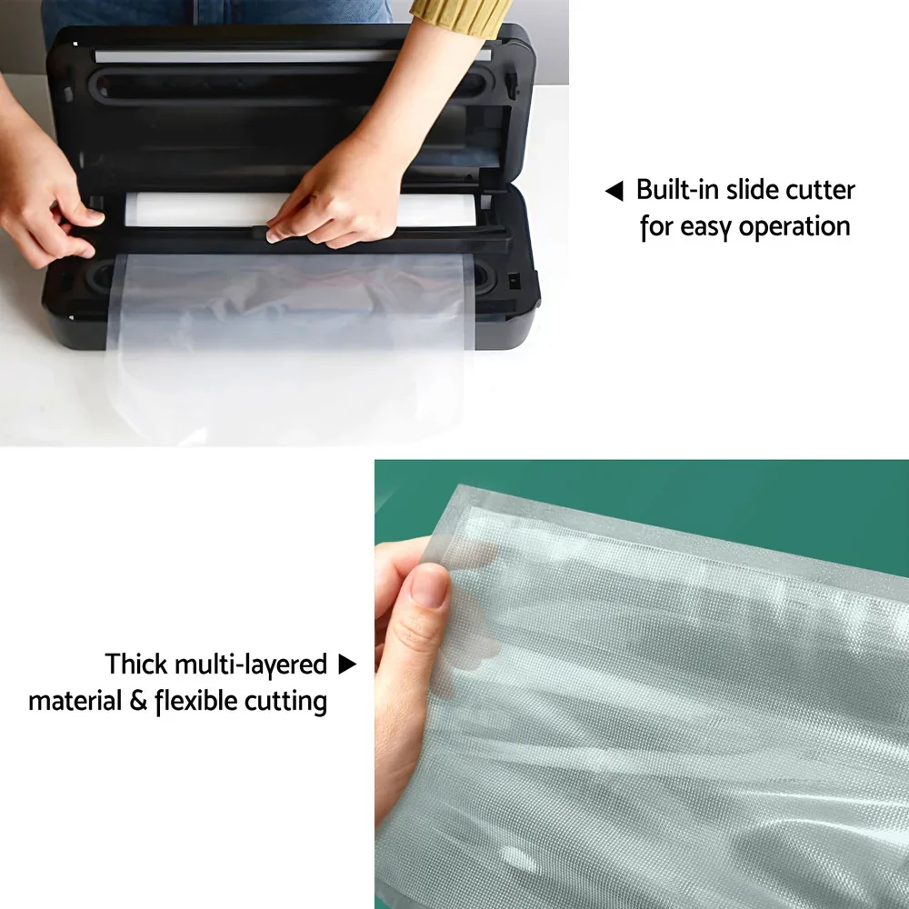 Food Vacuum Sealer Machine Auto Seal Cutter 5 Modes Storage Bags 28cm 6m 4 Rolls - Image 6