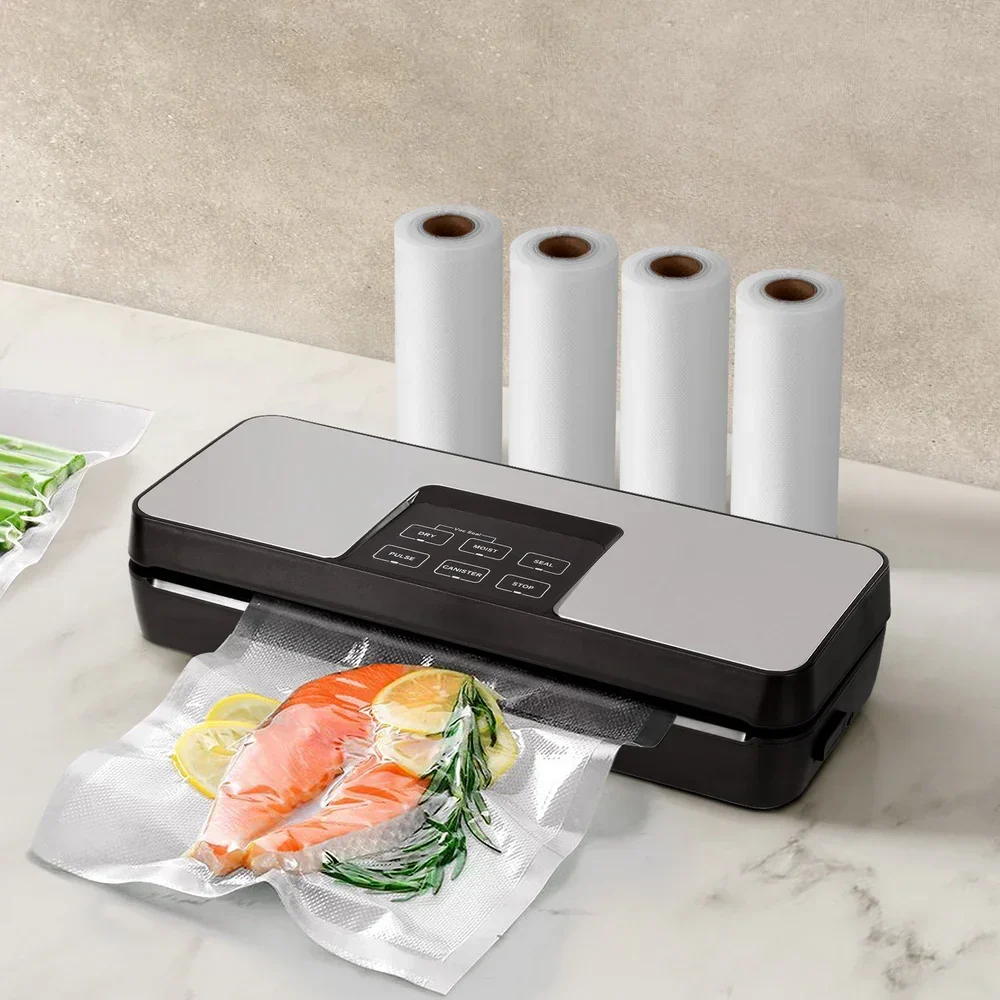 Food Vacuum Sealer Machine Auto Seal Cutter 5 Modes Storage Bags 4 Rolls - Image 7