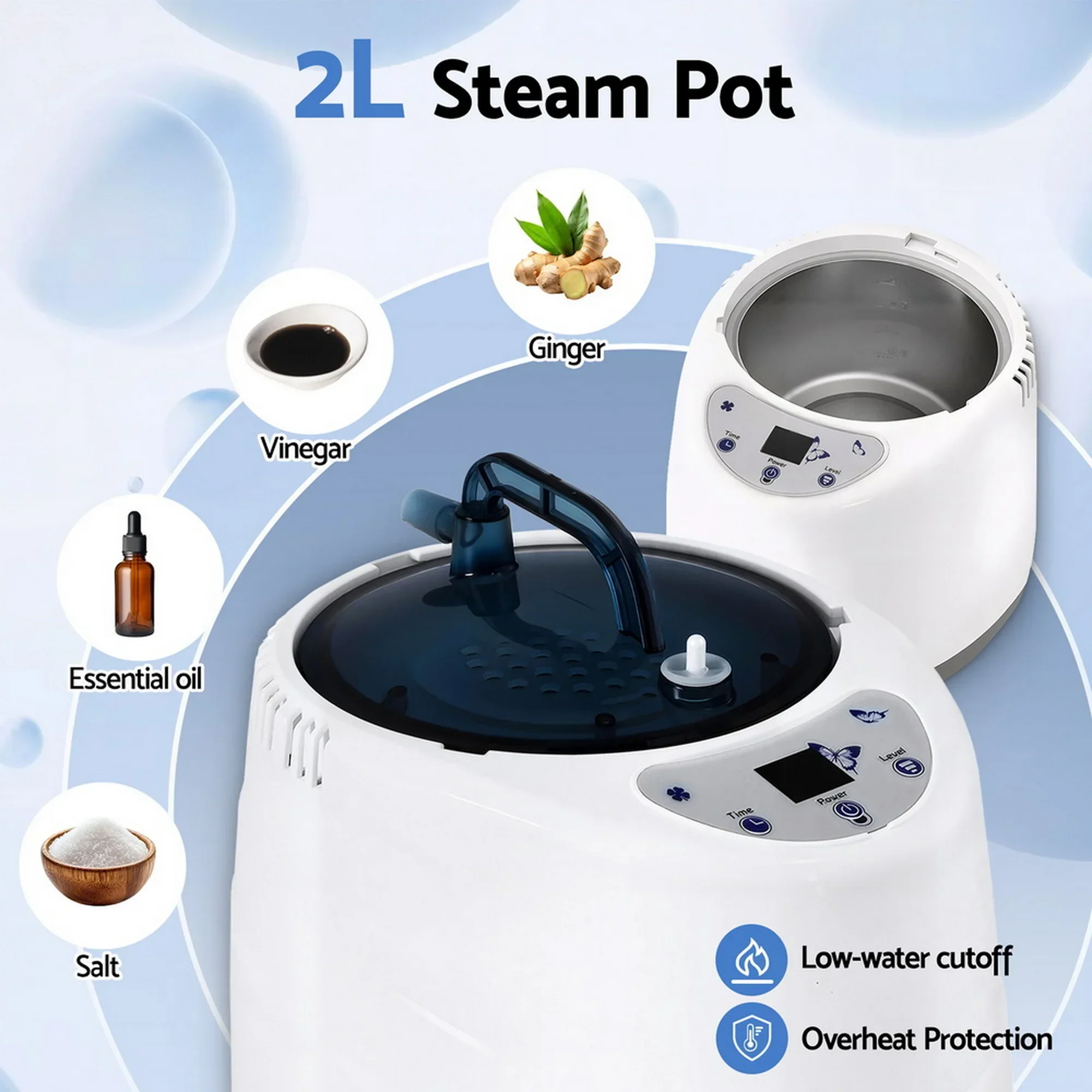 Portable Steam Sauna Tent 1000W 2L Steamer Pot Personal Home SPA Timer - Image 5