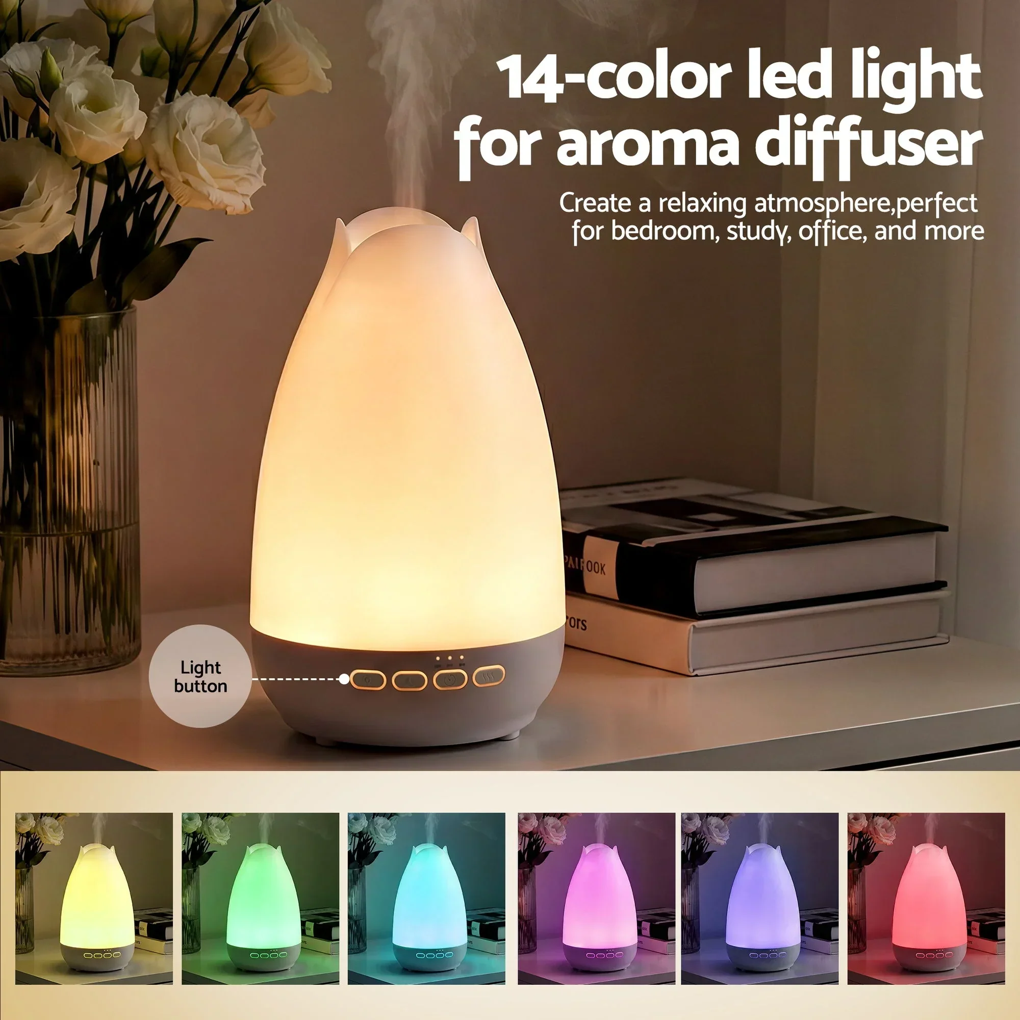 Ultrasonic Essential Oil Aroma Diffuser Aromatherapy Cool Mist Humidifier w/ LED Light 300ml - Image 5