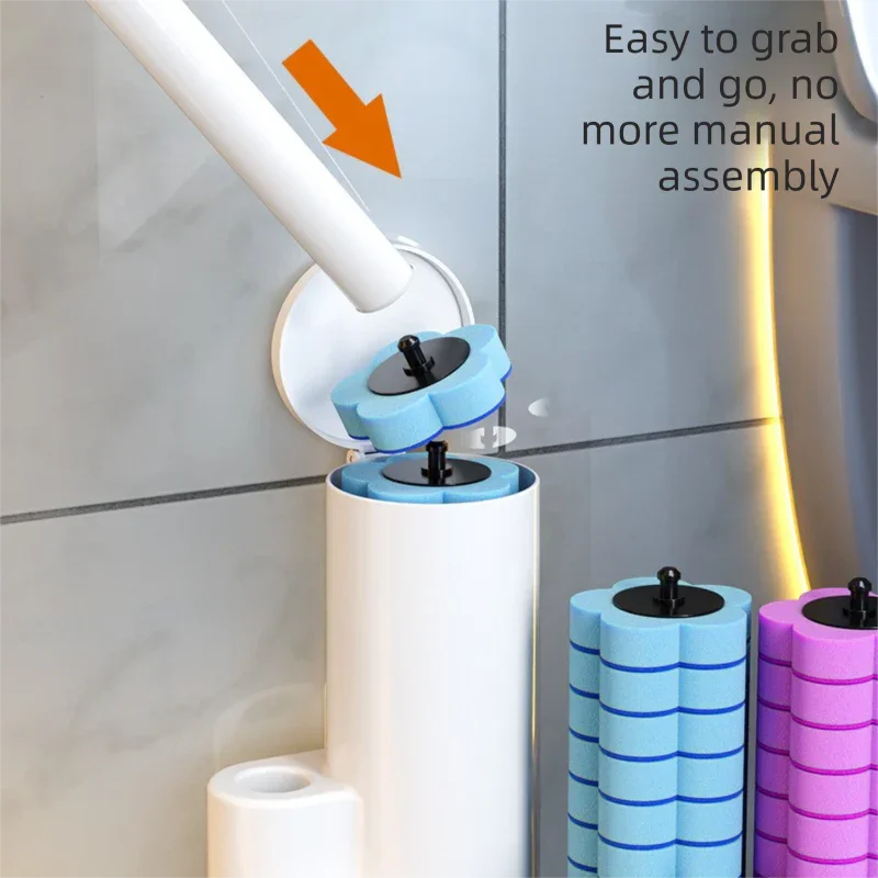 Disposable Toilet Brush Refills – 30-Pack Replacement Heads with Built-in Cleaning Solution, Odor-Resistant & Deep-Cleaning Sponge Design - Image 2