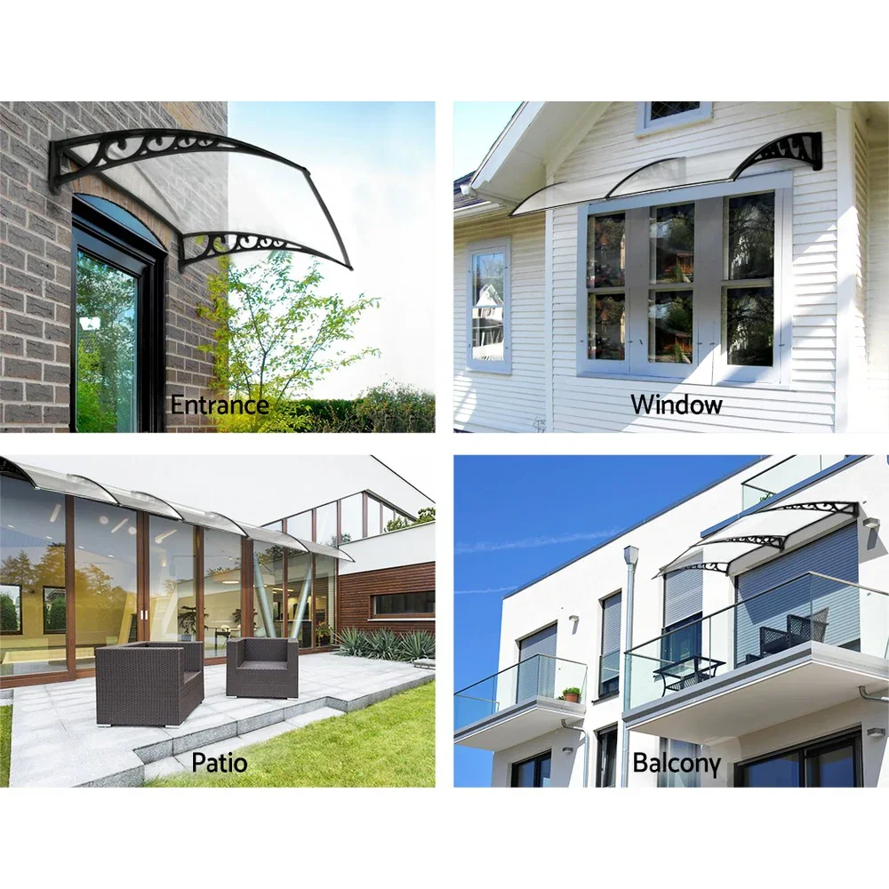 Window Door Awning 1mx1m Transparent Hollow Sheet Plastic Frame - Image 3