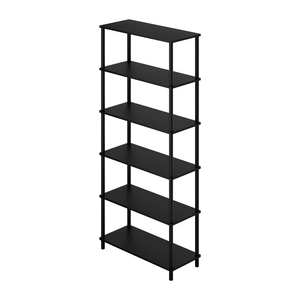 Display Shelf 5 Tier Bookshelf Storage Rack Black - Image 8
