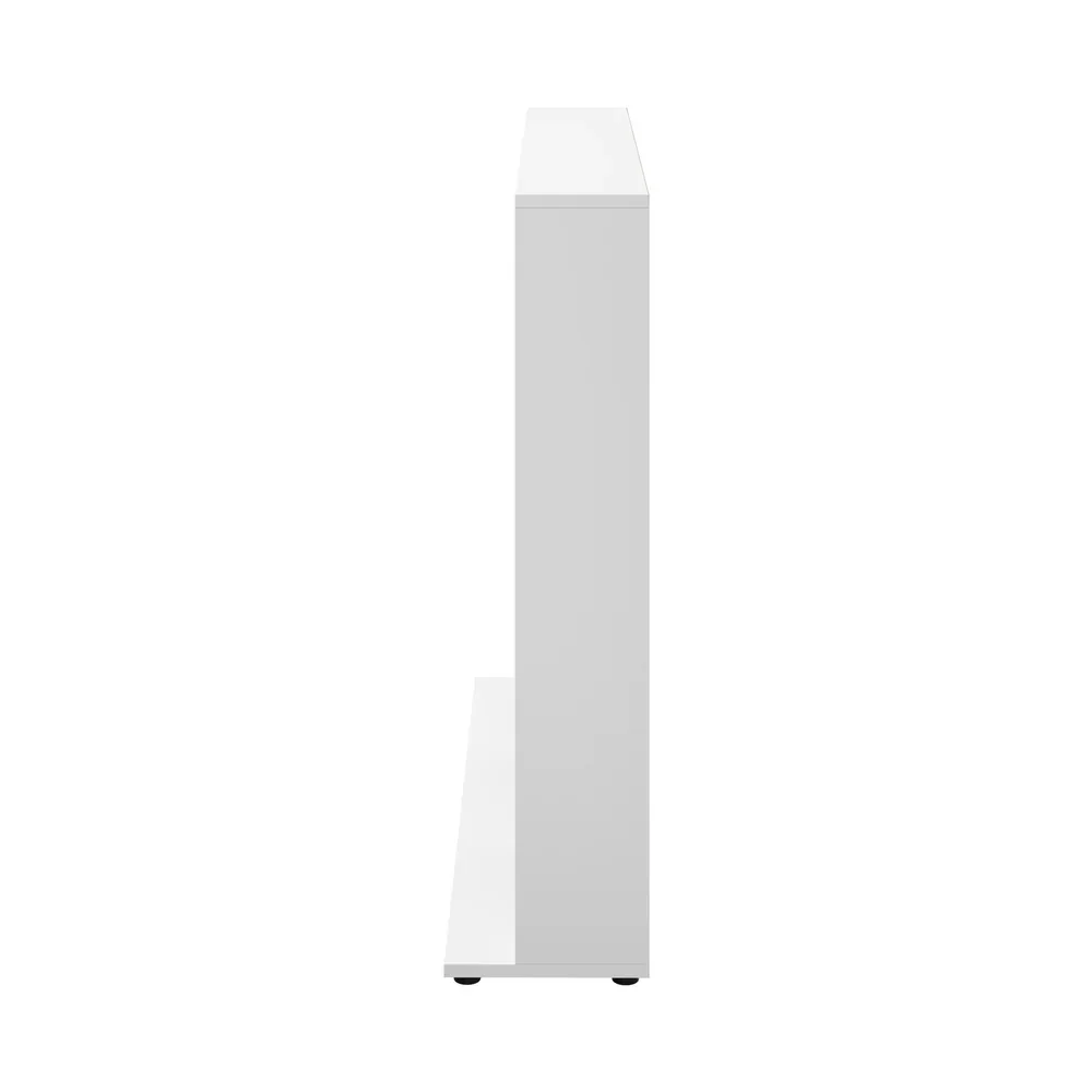 Bookshelf Display Shelf Bookcase CD Media Storage Rack White - Image 4