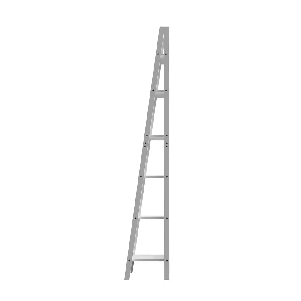 Corner Ladder Shelf 6-Tier Display Rack White - Image 3