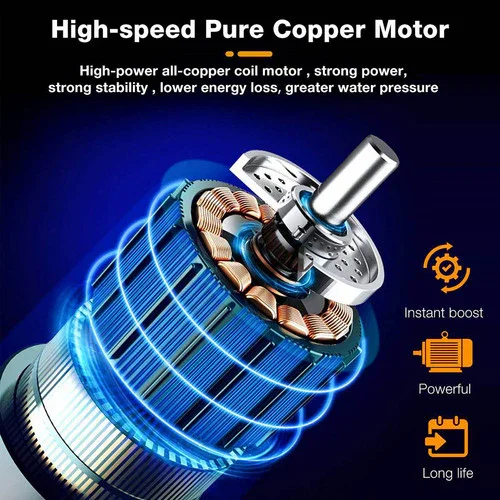 Electric Car Pressure Washer Cordless Spray Gun W/ 2 Battery Water Cleaner Tool - Image 3
