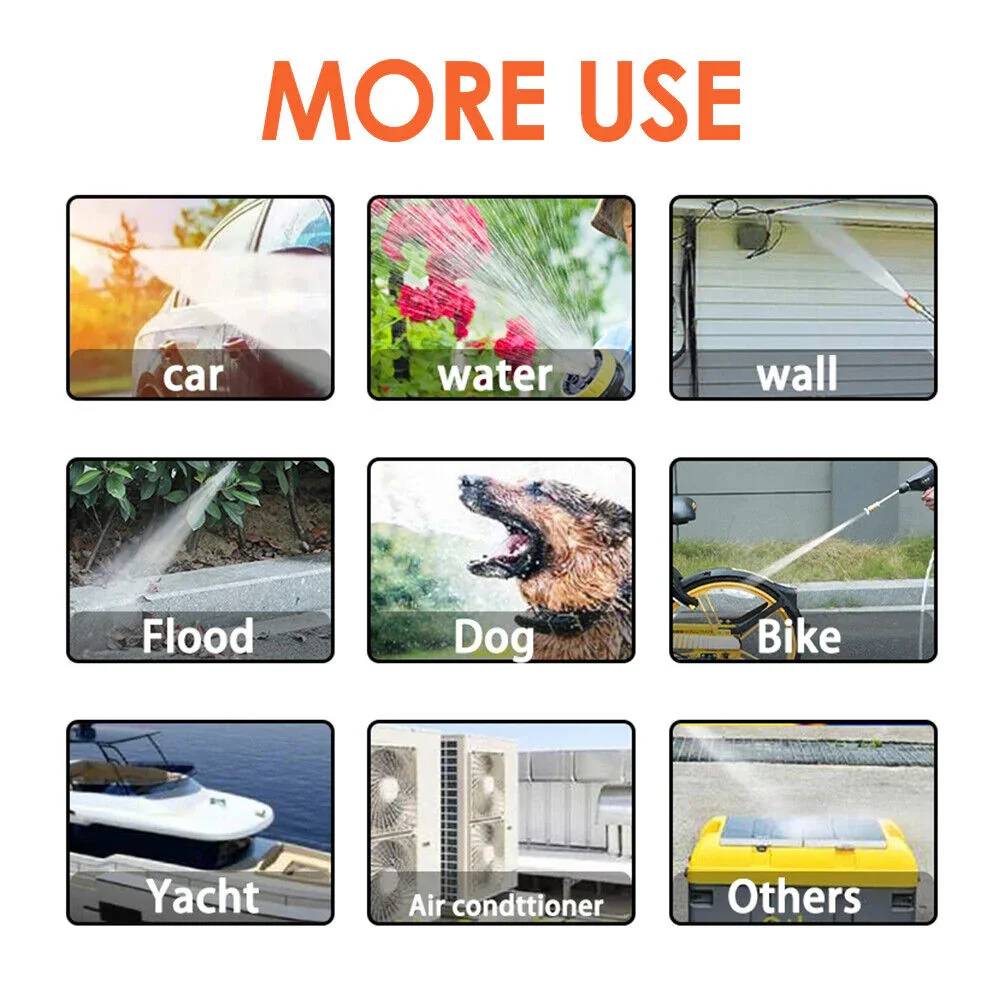 Electric Car Pressure Washer Cordless Spray Gun W/ 2 Battery Water Cleaner Tool - Image 7