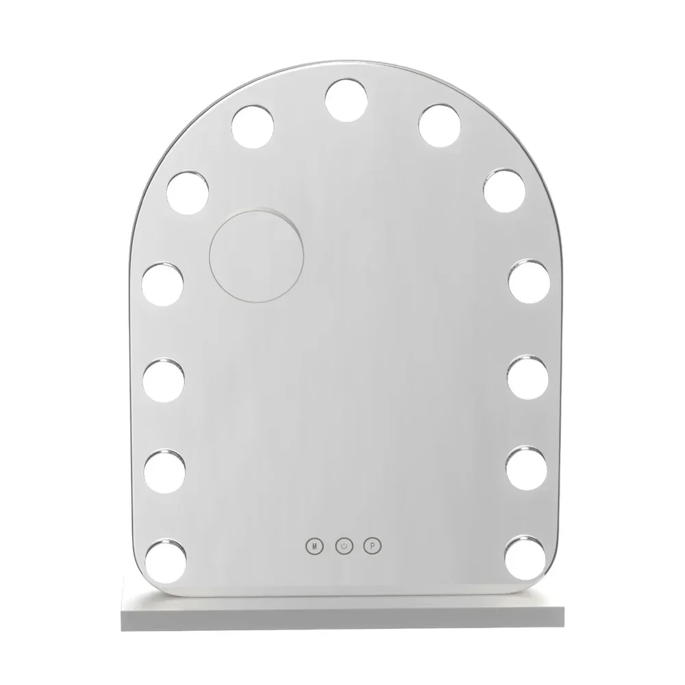 Makeup Mirror 40x50cm Dressing Vanity LED Bulb Light with 5x Magnification White Arch - Image 3