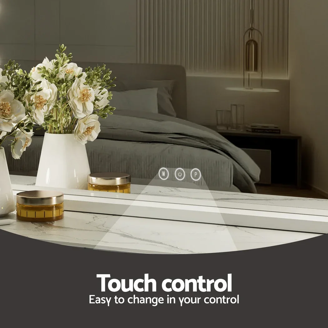 Makeup Mirror 80x58cm Hollywood Vanity with LED Light Tabletop Wall - Image 4